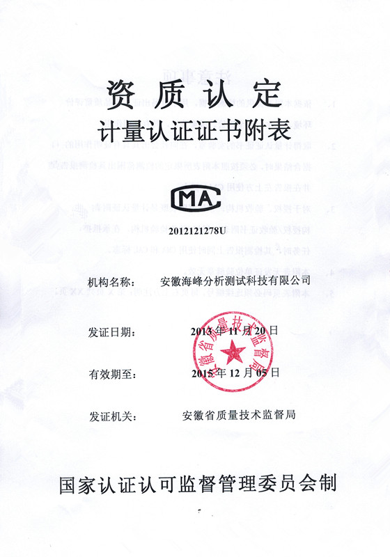 我司順利通過計量認(rèn)證擴(kuò)項評審